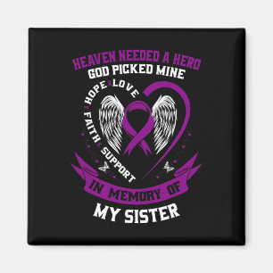 Íman Purple In Memory of Sister Câncer de pâncreas Awar