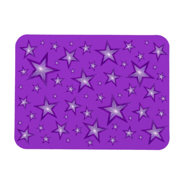 Íman Purple Stars flexível magneta púrpura (Horizontal)