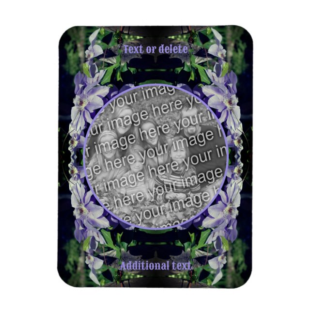 Íman Púrpura Clematis No Quadro De Fronteira Adicionar  (Vertical)
