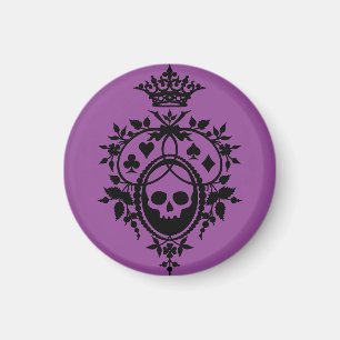 Íman Púrpura com ímã de crânio e roupas de cama