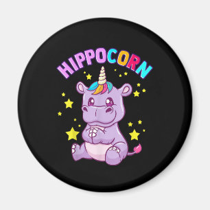 Íman Púrpura HippoCorn Hippo Corn Hippopotamus Lover
