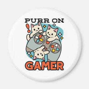 Íman Purr On Gamer - Design de Jogos para Gatos de Gato