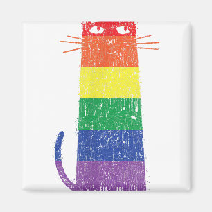 Íman Purride Shirt LGBT Orgulho gay Engraçado Gato Dize