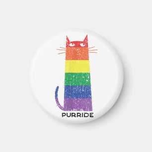 Íman Purride Shirt LGBT Orgulho gay Engraçado Gato Dize