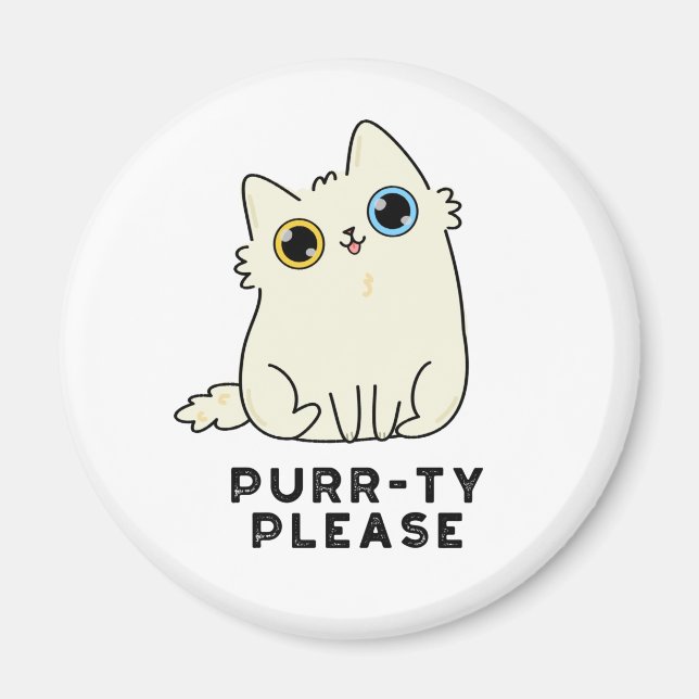 Íman Purrty Por Favor Gatinho Engraçado (Frente)