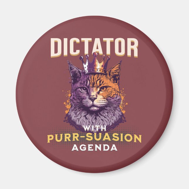 Íman Pursursion Agenda Engraçada Cat Design (Frente)