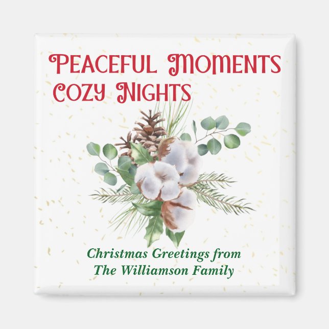 Íman Pussy Willow Catkin Bouquet Christmas (Frente)