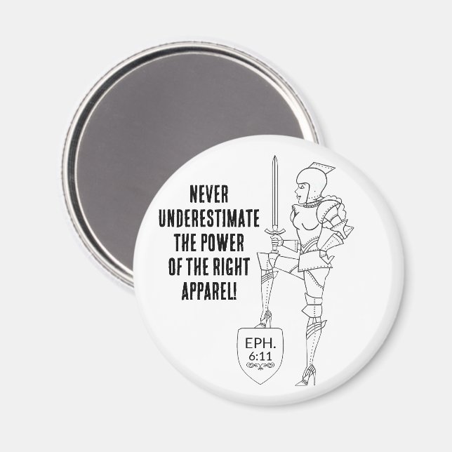 Íman "Put on the complete Suit of Armor"  Magnet (Front/Back)