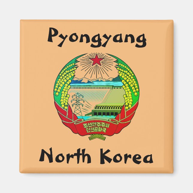 Íman Pyongyang, Coreia do Norte (RPDC) Hermit Kingdom (Frente)
