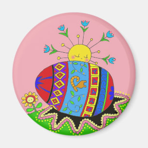 Íman Pysanka e arte popular do ucraniano de Sun