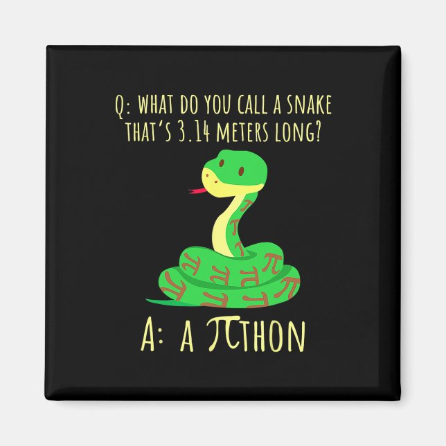 Íman Python Pithon Símbolo Pi Professor de Matemática E (Frente)
