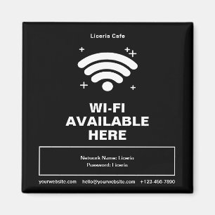 Íman Qr Code Business Name Detalhes mínimos do wifi