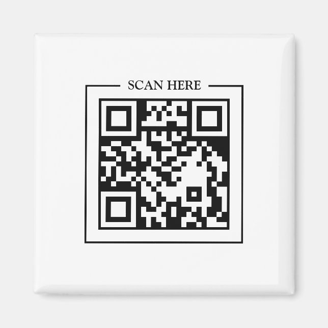 Íman QR Code Scan Me Business Logos door sign (Frente)
