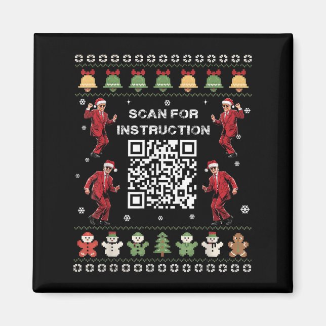 Íman Qr Trump Dance Code Presidente Verificar Instrução (Frente)