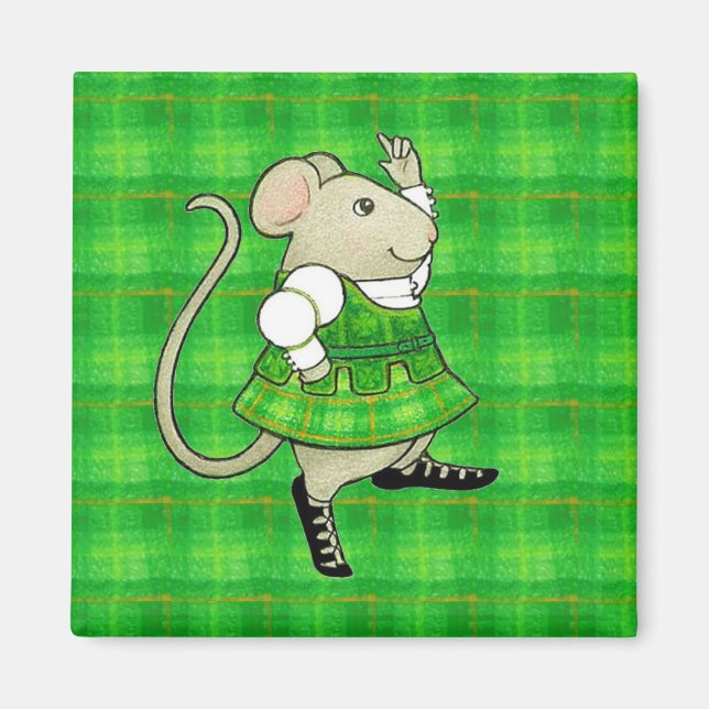 Íman quadrado de JIG MOUSE IRISH (Frente)