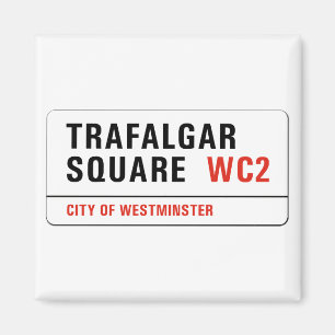 Íman Quadrado de Trafalgar, sinal de rua de Londres