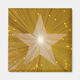 Íman Quadrado Dourado da imã de geladeira da estrela