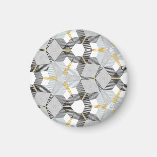 Íman Quadrado hexágono colorido: caleidoscópio geométri