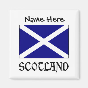 Íman Quadrado Personalizado Escócia e Bandeira Escocesa