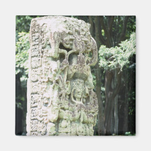 Íman Quadrado Projetado por Foto Maia Antiga Ruins