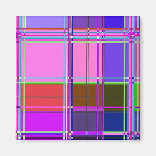 Íman Quadrados de cores do tecido (Frente)