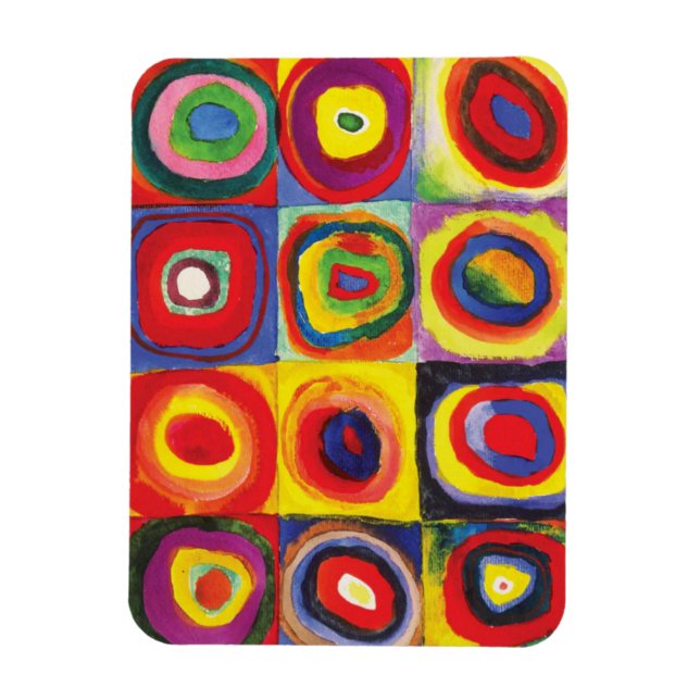 Íman Quadrados Kandinsky com Círculos Concêntricos,  (Vertical)