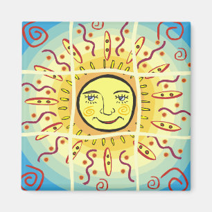 Íman Quadrados solares de sorriso de Sun