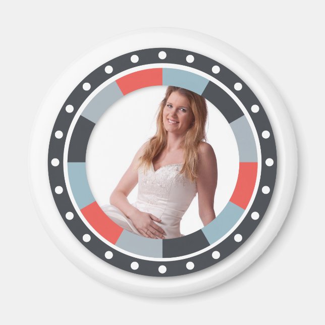 Íman Quadro 2 do Círculo Funky - Cinza e Vermelho em br (Frente)