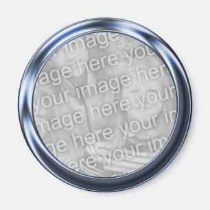 Íman Quadro azul da foto do metal