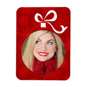 Íman Quadro de Bola de Natal Personalizável