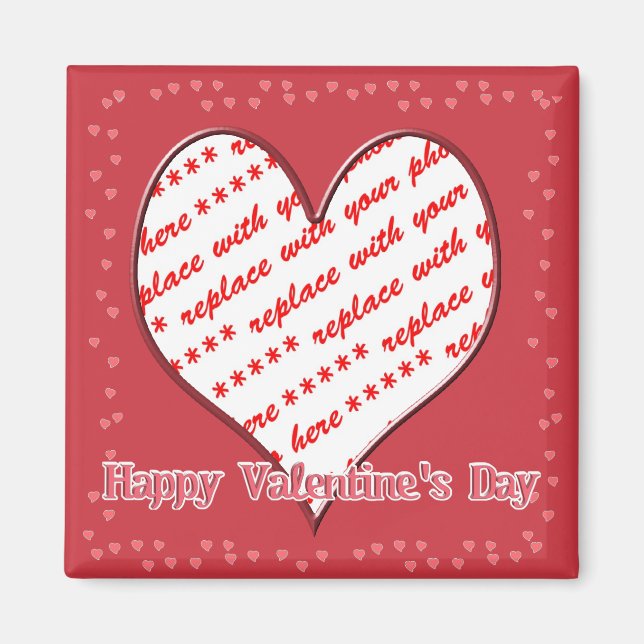 Íman Quadro de Forma do Coração (Frente)