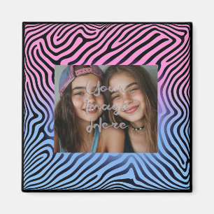 Íman Quadro de Fotografia com Strike de Zebra com Gradi