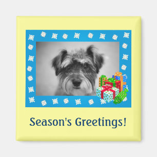 Íman Quadro de Fotografias da Neve Azul no Natal