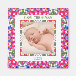 Íman Quadro de Fotografias de Natal Festivas Personaliz