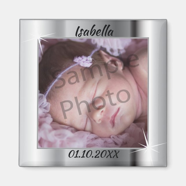 Íman Quadro de Fotografias Silver Elegante (Frente)