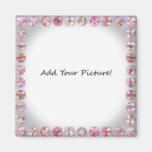 Íman Quadro de Imagens de Bling! Adicione sua própria f (Frente)