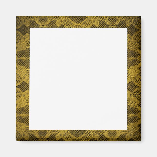 Íman Quadro de Imagens Preto e Dourado (Frente)