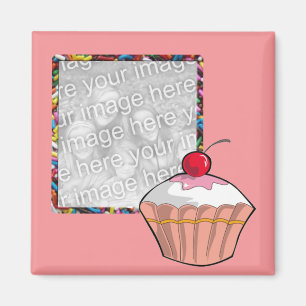 Íman quadro do cupcake