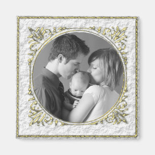 Íman Quadro dourado