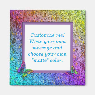 Íman [Quadro floral do arco-íris] w/Butterflies