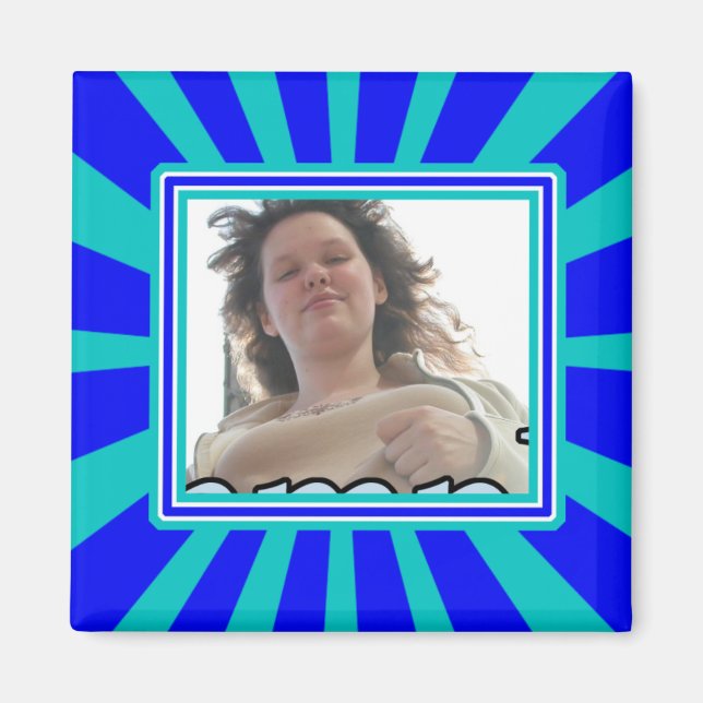 Íman Quadro fotográfico retrô do Groovy 1970 (Frente)