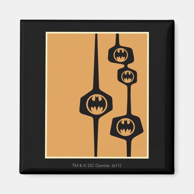 Íman Quadro Laranja Negro do Batman (Frente)