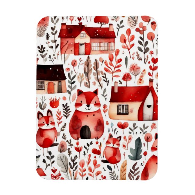 Íman Quadro magnético do campo vermelho do núcleo da ca (Vertical)