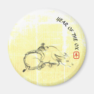 Íman Quadro original Água Búfalo Filho Ox Ano RRM