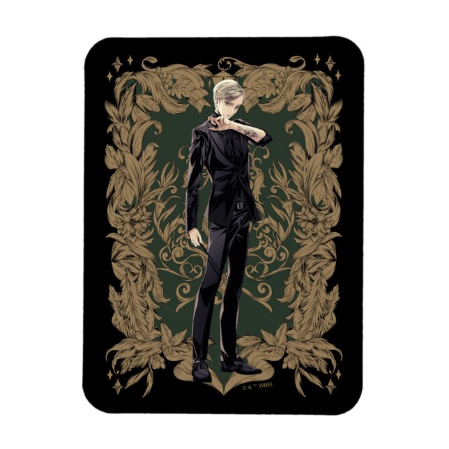Íman Quadro Ornado do Anime Draco Malfoy (Vertical)