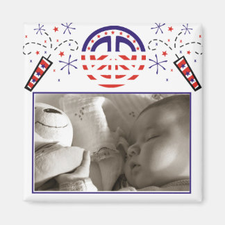 Íman Quadro Patriótico de Imagens da Paz e do Fireworks