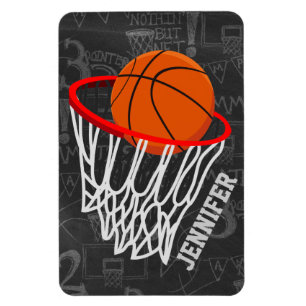 Íman Quadro Personalizado de Basquete e Hoop