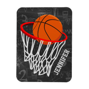 Íman Quadro Personalizado de Basquete e Hoop