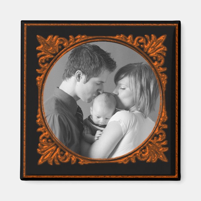 Íman Quadro vermelho e preto (Frente)