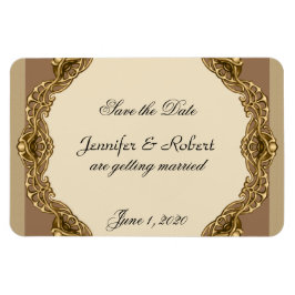 Íman Quadro vitoriano no casamento Dourado Salve a data